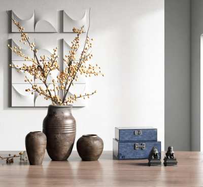 花瓶花艺3D模型下载